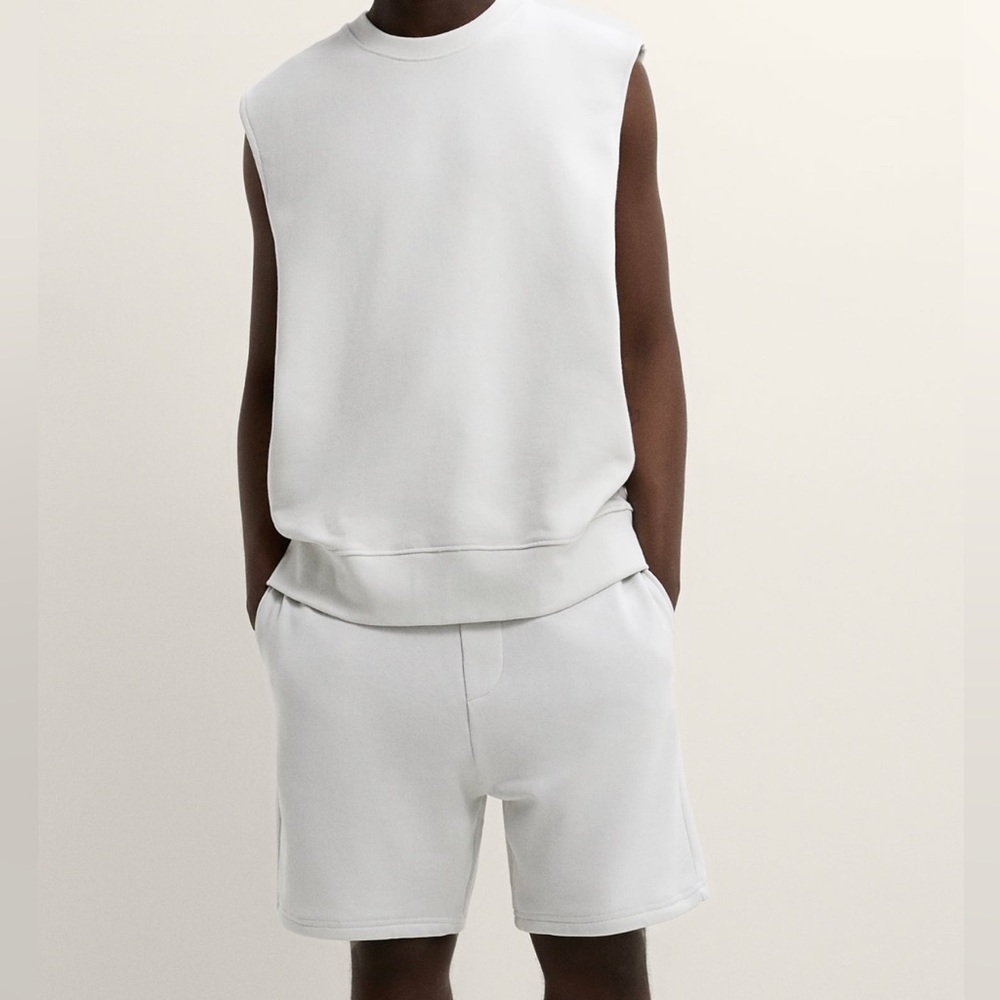 Zara Plush Oversized Vest and shorts set